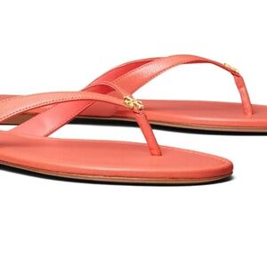 NIB TORY BURCH classic Flip-Flop sandals in Coral Crush